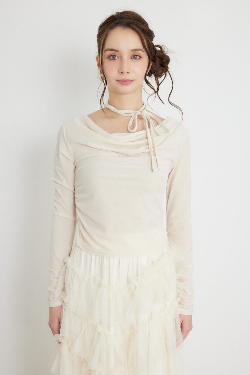 rienda「ドレープベロアトップス」|Tシャツ・カットソー|
