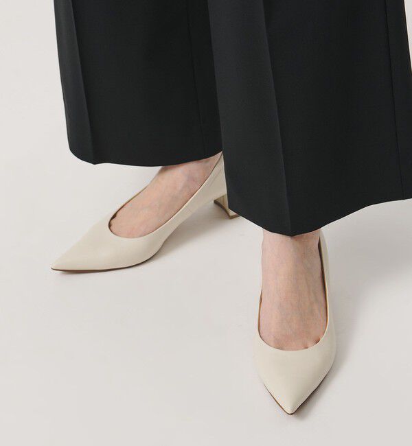 UNITED ARROWS「EVERY ポインテッド チャンキーヒール パンプス」|パンプス|OFF WHITE