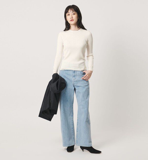 UNITED ARROWS「リブ クルーネック ニット」|ニット・セーター|