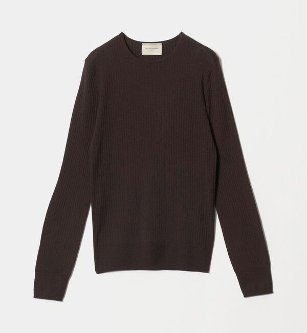 UNITED ARROWS「リブ クルーネック ニット」|ニット・セーター|