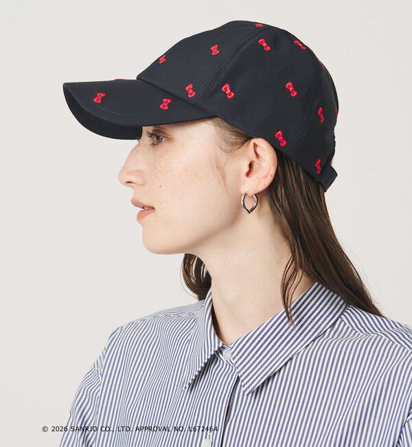 UNITED ARROWS「＜HELLO KITTY &times; UNITED ARROWS＞リボン/エンブロイダリー キャップ UV」|キャップ・キャスケット|