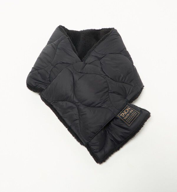 UNITED ARROWS green label relaxing「＜TAION＞ミリタリー リバーシブル ダウンマフラー」|マフラー|BLACK