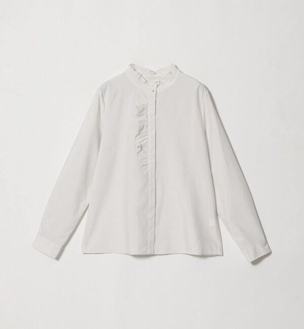 UNITED ARROWS green label relaxing「フリル ディテール ブラウス マシンウォッシャブル UVカット」|シャツ・ブラウス|