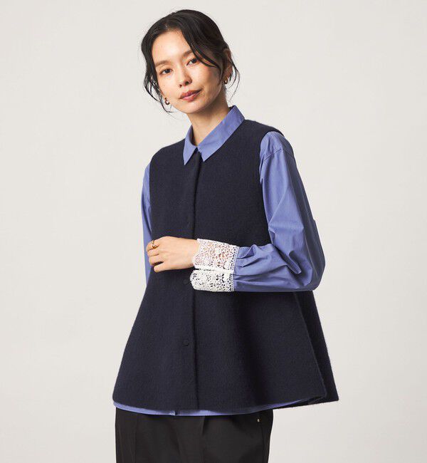 UNITED ARROWS green label relaxing「FOXブレンド セッケツ ニット ジレ」|ベスト・ジレ|