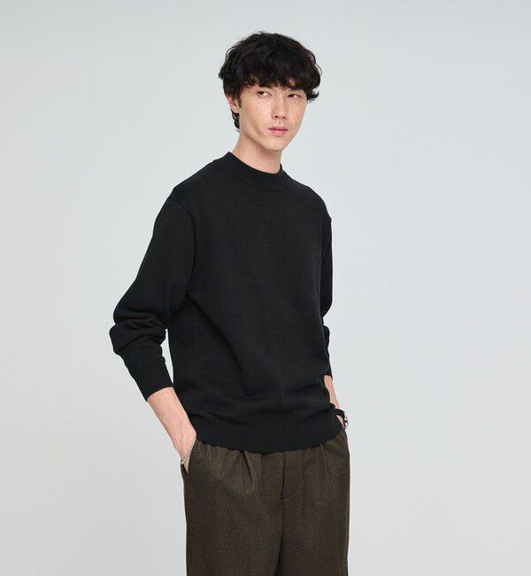 UNITED ARROWS green label relaxing「コットン ポリエステル シルク プレーティング モックネック ニット」|ニット・セーター|