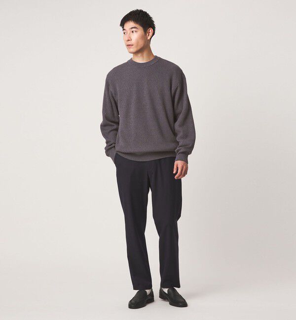 UNITED ARROWS green label relaxing「コンパクト コットン アゼ クルーネック ニット」|ニット・セーター|