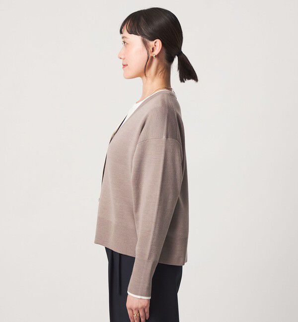 UNITED ARROWS green label relaxing「ウール スムース ワイド Vネック カーディガン ウォッシャブル」|カーディガン|
