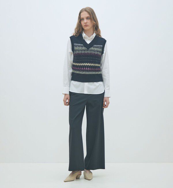 MACPHEE「ポリエステルウールストレッチ フレアパンツ」|その他|