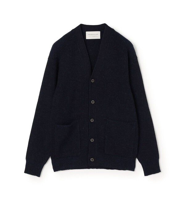 TOMORROWLAND MENS「TOMORROWLAND tricot アルパカ 片畦 Vネックカーディガン」|カーディガン|69 ネイビー