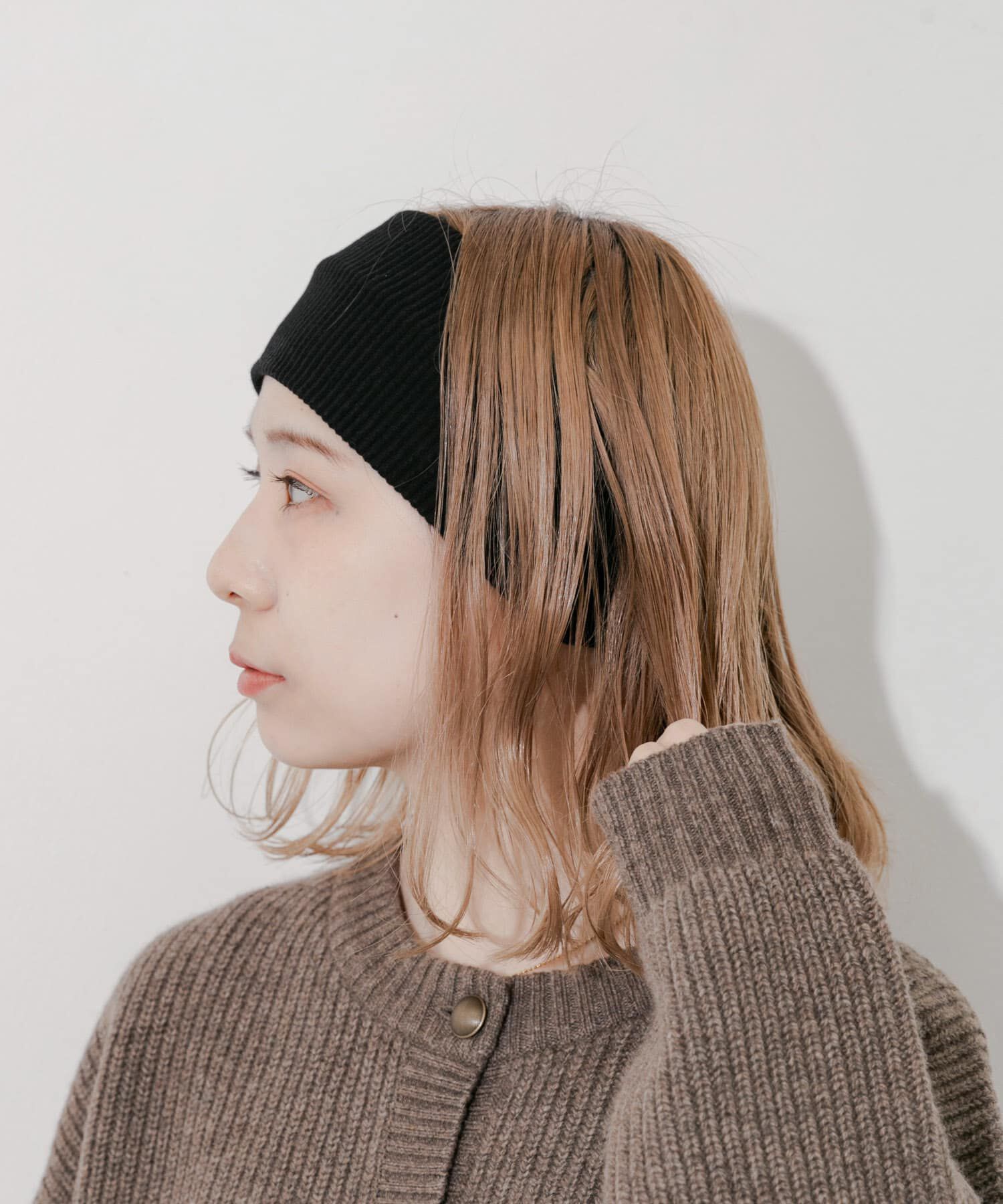 SMELLY「リブワイドヘアバンド」|ヘアバンド|