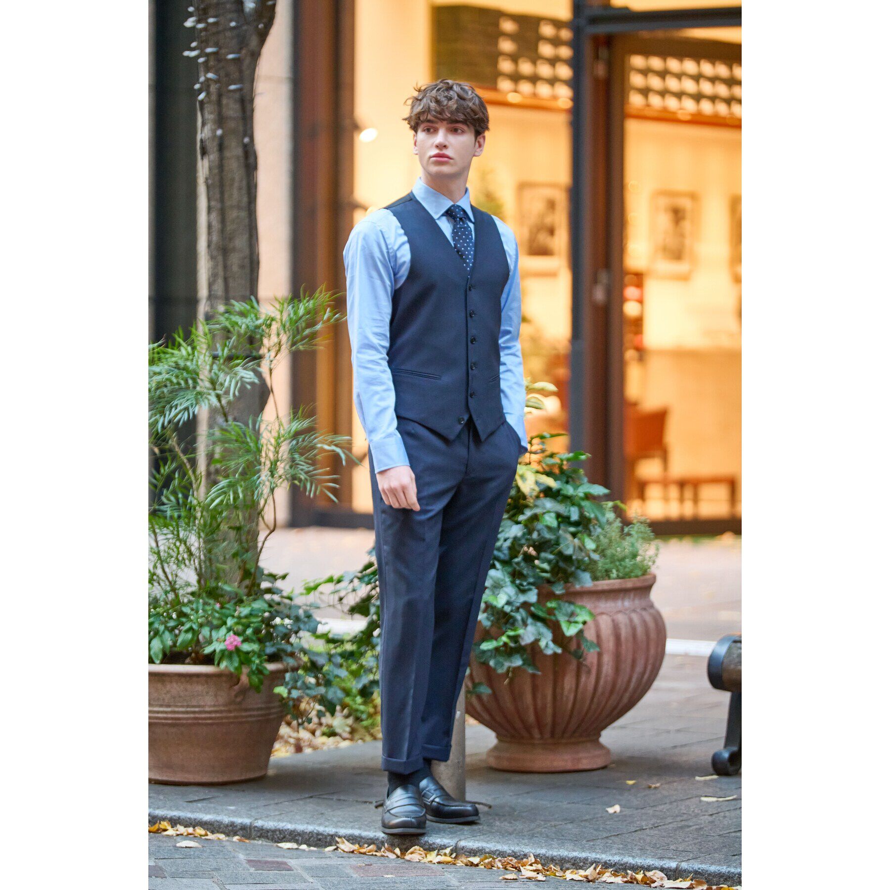 DRESSTERIOR「【春夏モデル】スリーピース ネイビージレ」|ベスト・ジレ|