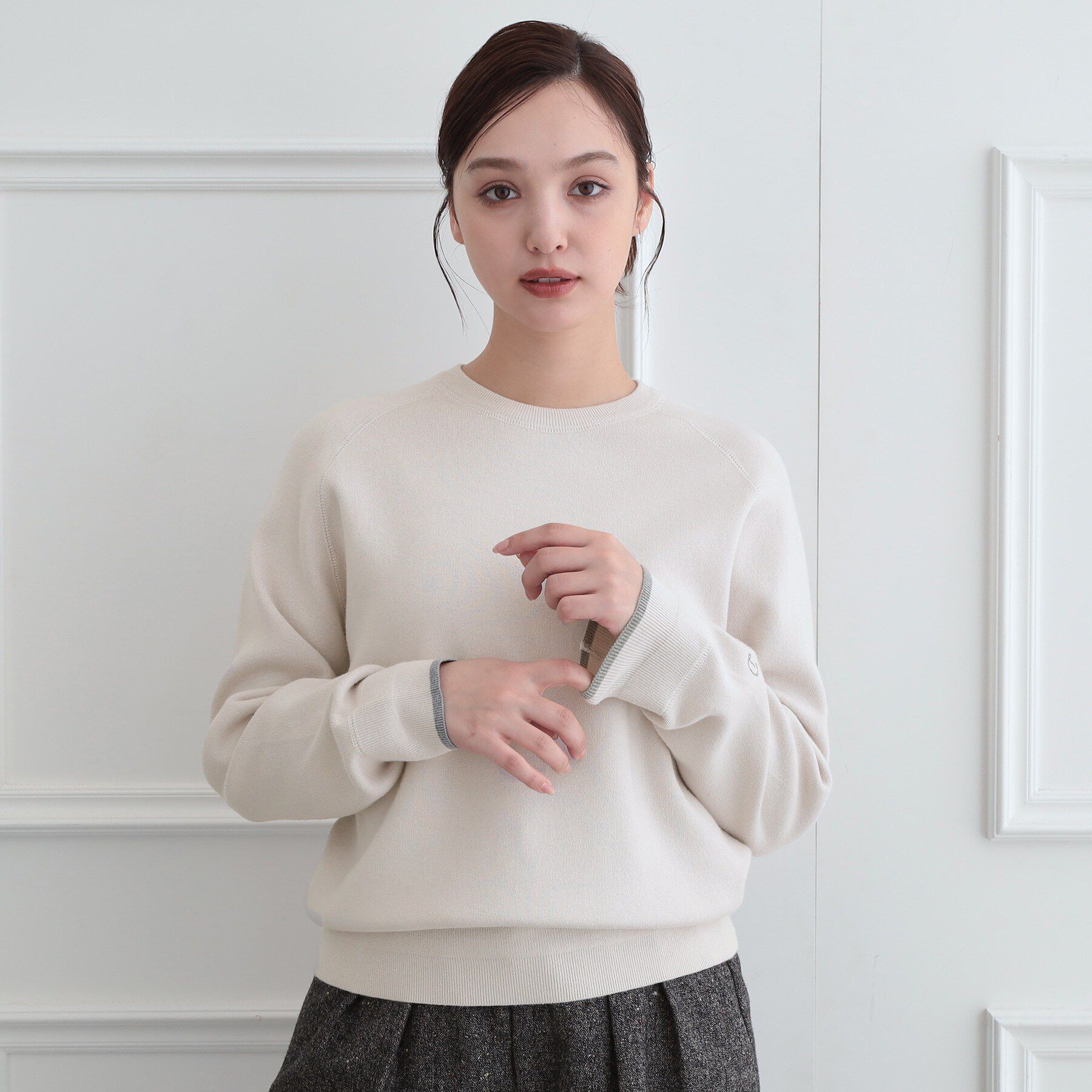 DRESSTERIOR「【STORY11月号掲載/マシンウォッシャブル】コットンカシミヤニット」|ニット・セーター|