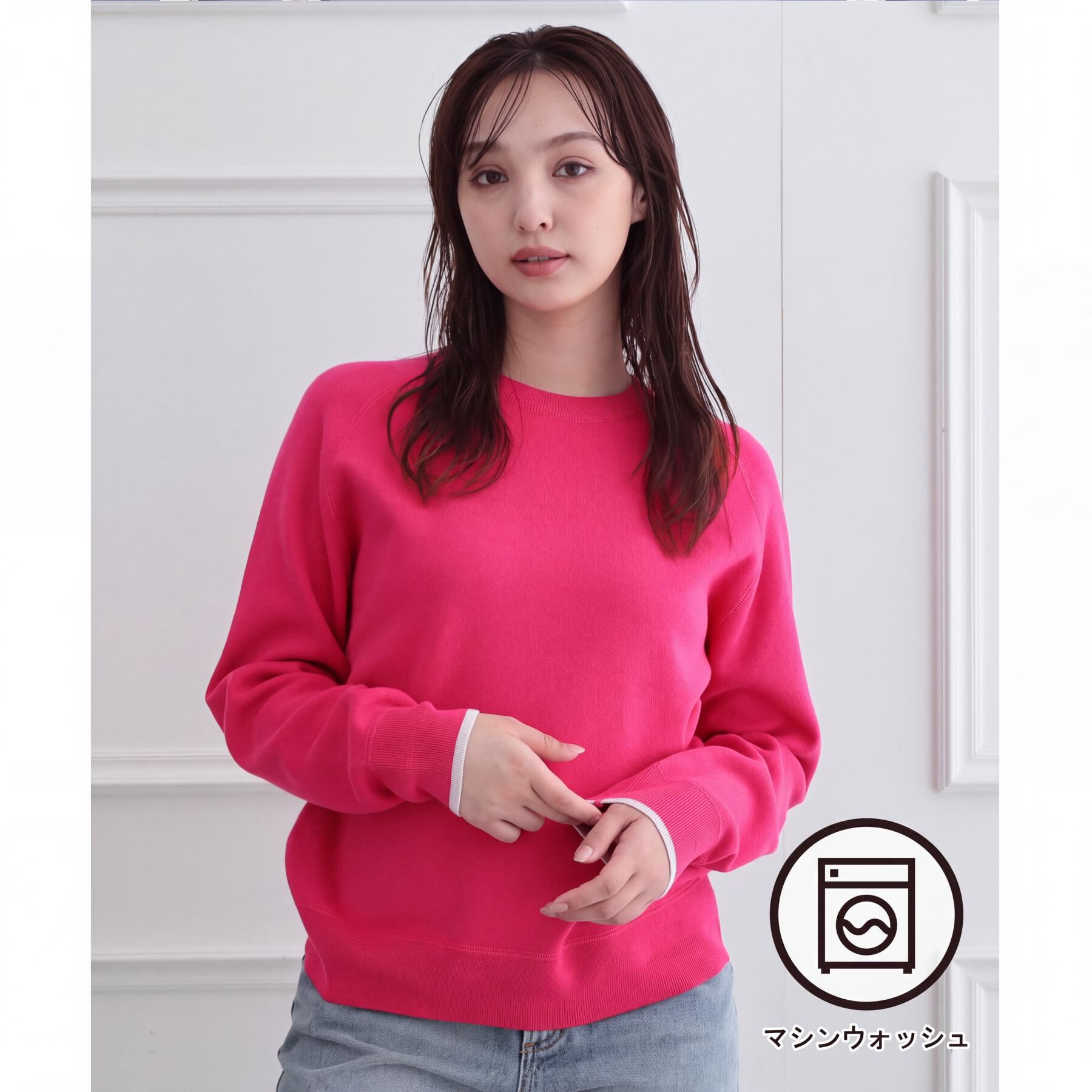 DRESSTERIOR「【STORY11月号掲載/マシンウォッシャブル】コットンカシミヤニット」|ニット・セーター|ピンク(073)