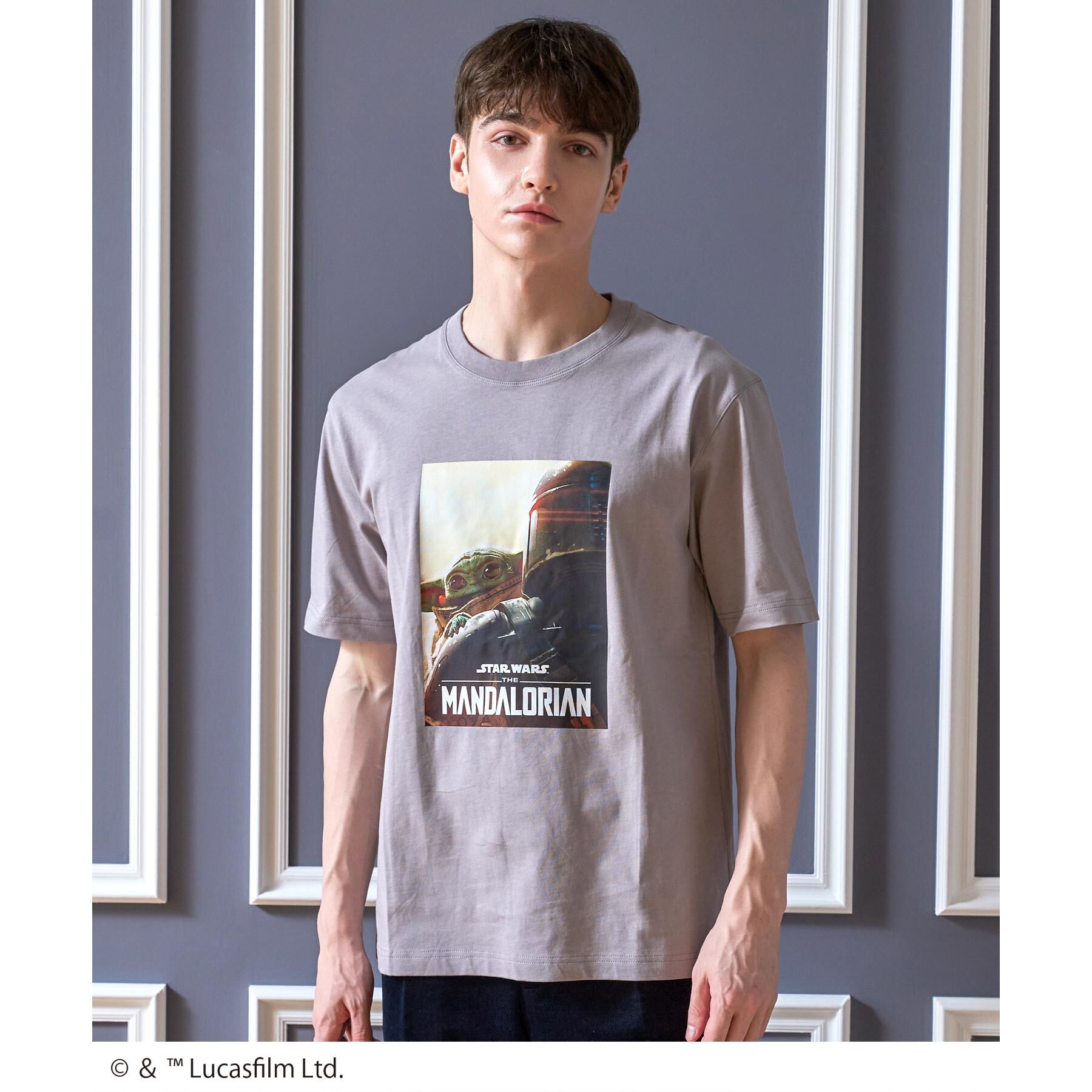 DRESSTERIOR「STAR WARS マンダロリアン・アンド・グローグー Tシャツ」|Tシャツ・カットソー|グレー(012)