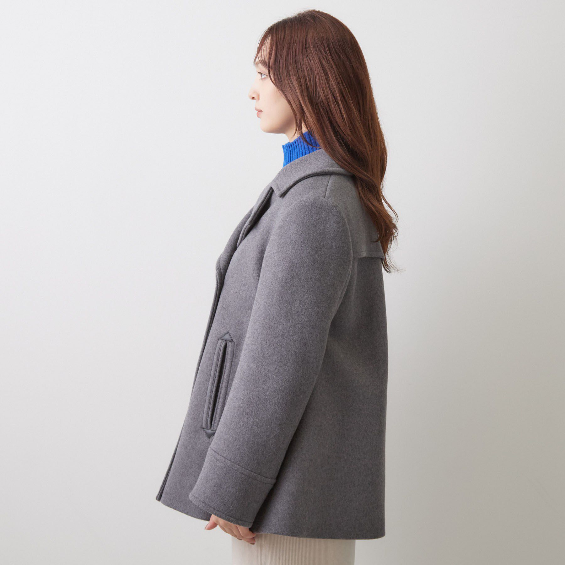 DRESSTERIOR「【上品】Super140 AラインPコート」|ピーコート|