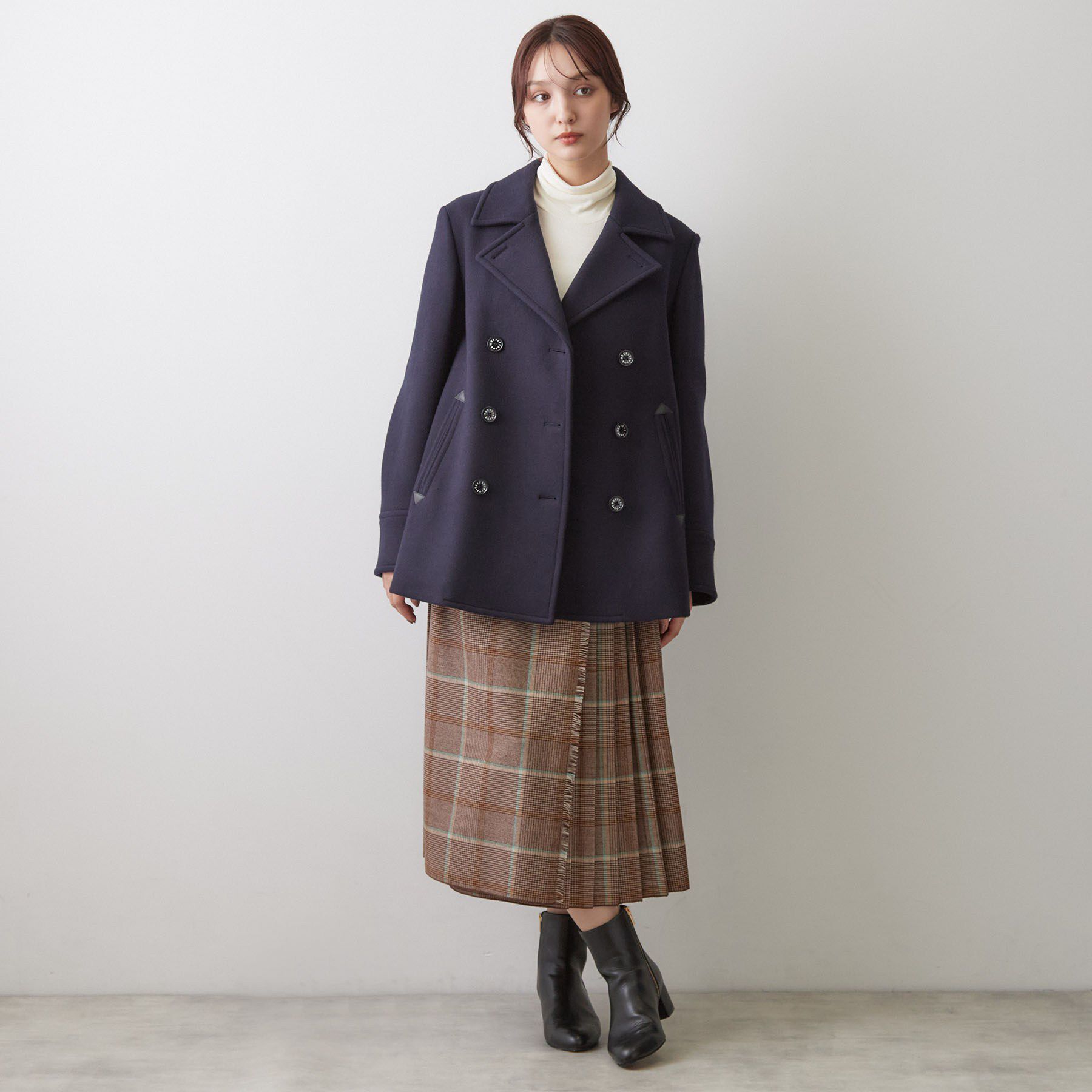 DRESSTERIOR「【上品】Super140 AラインPコート」|ピーコート|