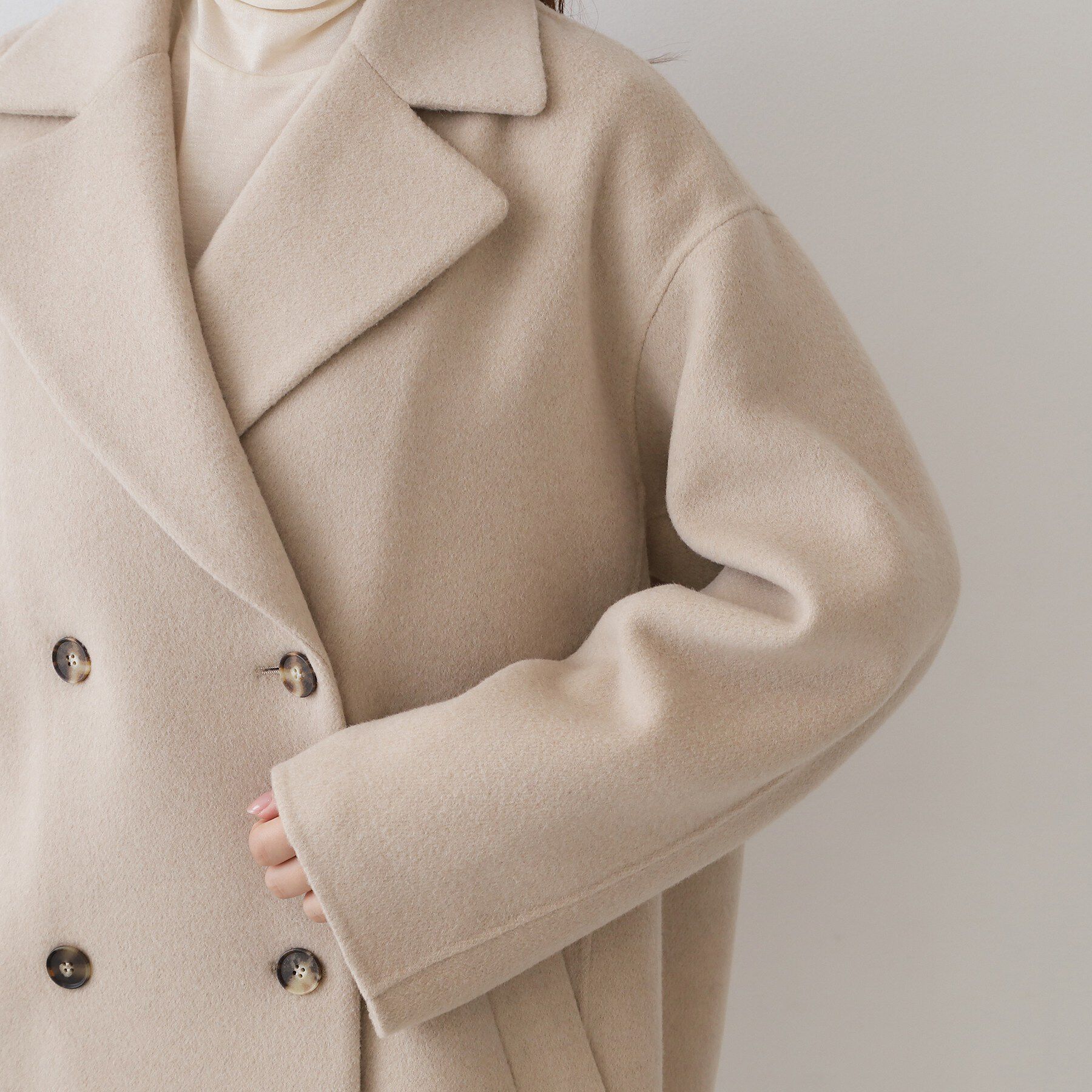 DRESSTERIOR「【美シルエット/上品】Super120シャルムウールブレンドミドルコート」|チェスターコート|