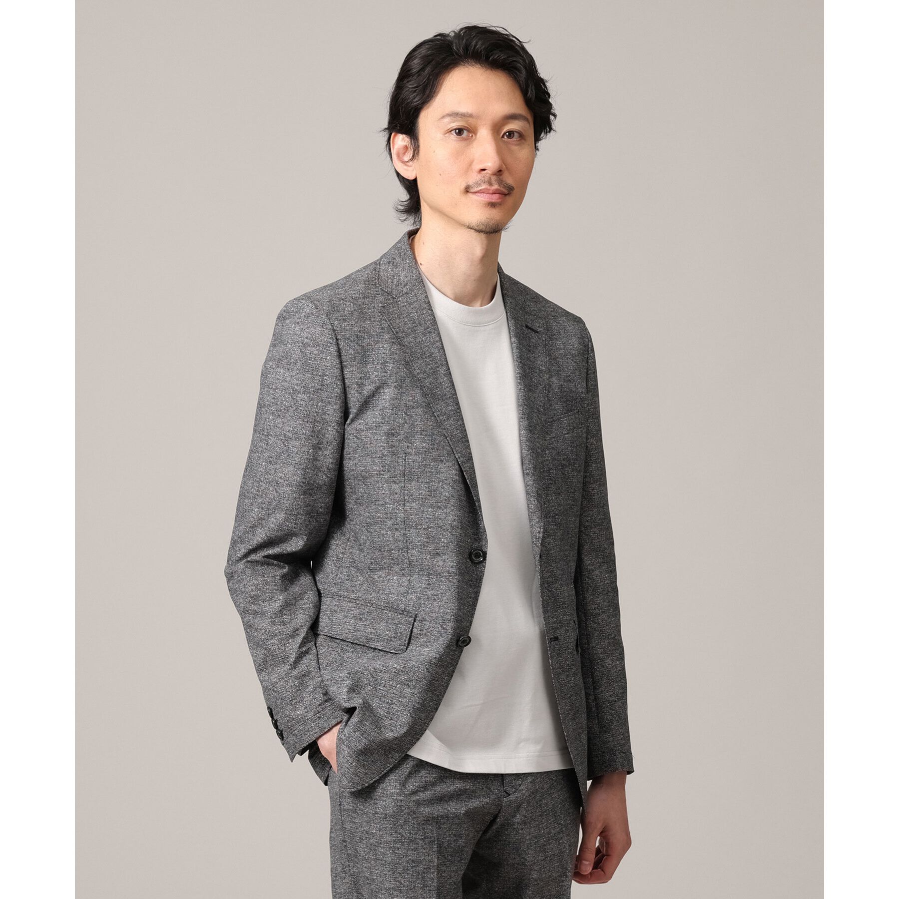TAKEO KIKUCHI「【抗菌防臭】COOL DOTS（R）ドビープリント ジャケット」|テーラードジャケット|