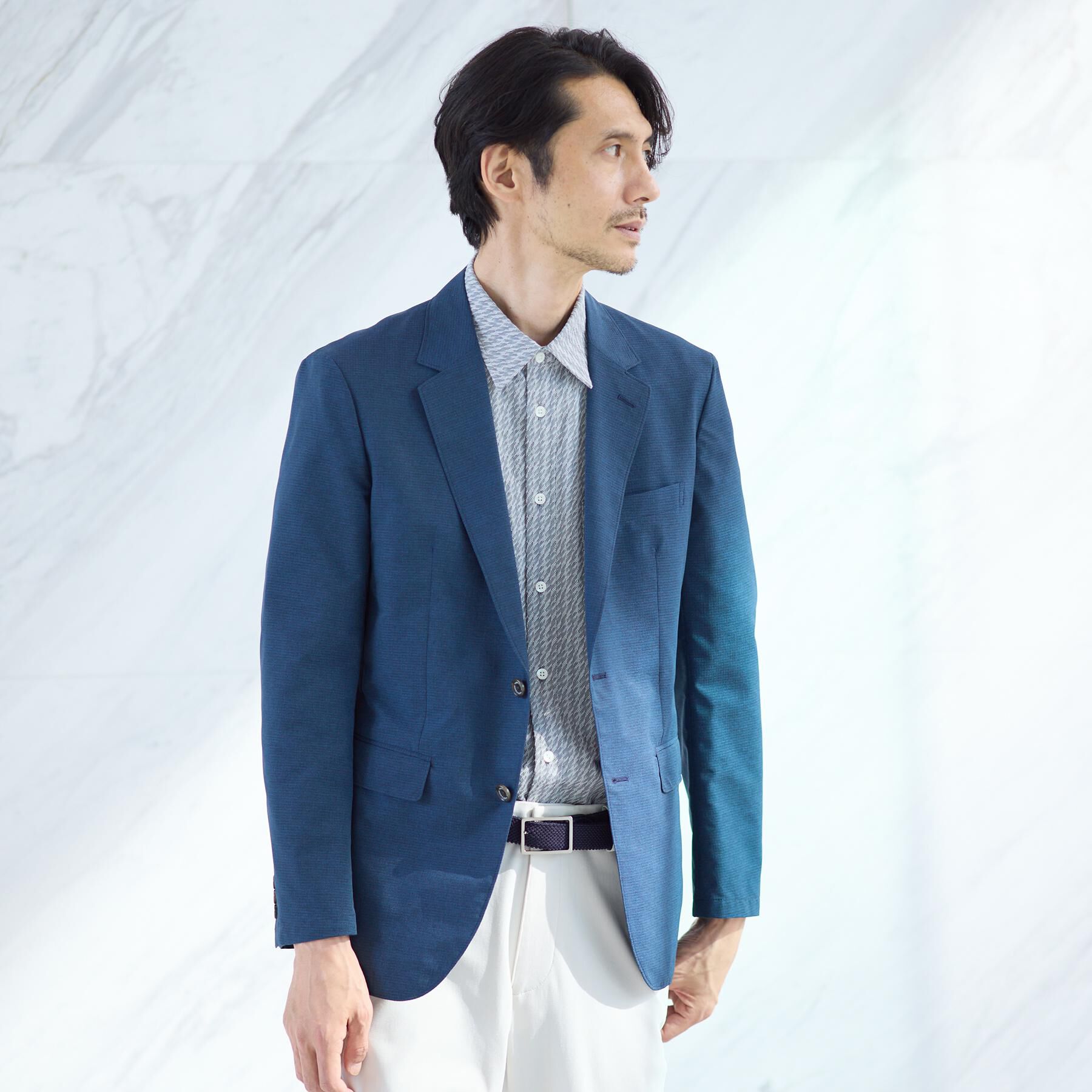TAKEO KIKUCHI「【抗菌防臭】COOL DOTS（R）ドビープリント ジャケット」|テーラードジャケット|