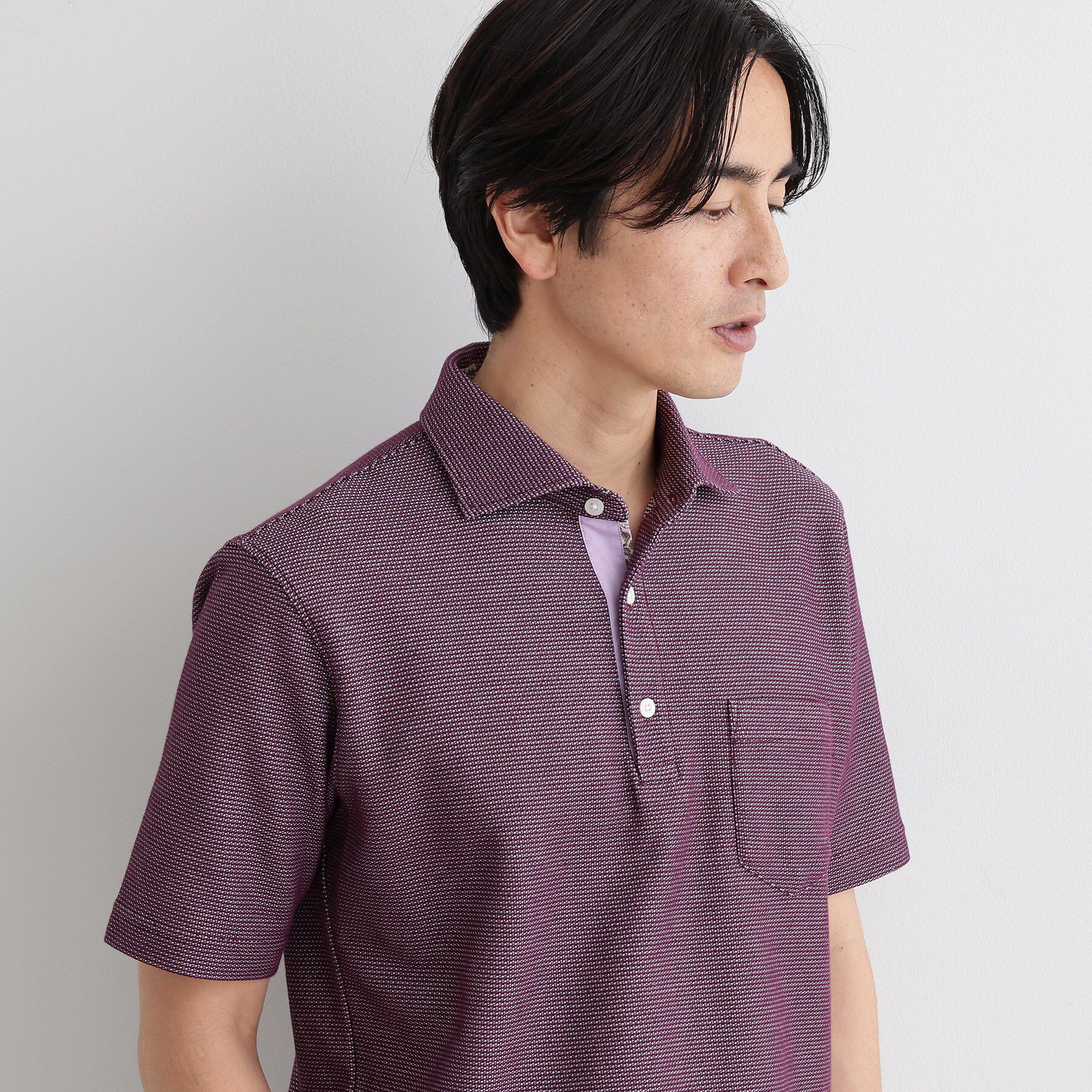 TAKEO KIKUCHI「【抗菌防臭／9色5サイズ展開】ハニカムメランジ ポロシャツ」|ポロシャツ|