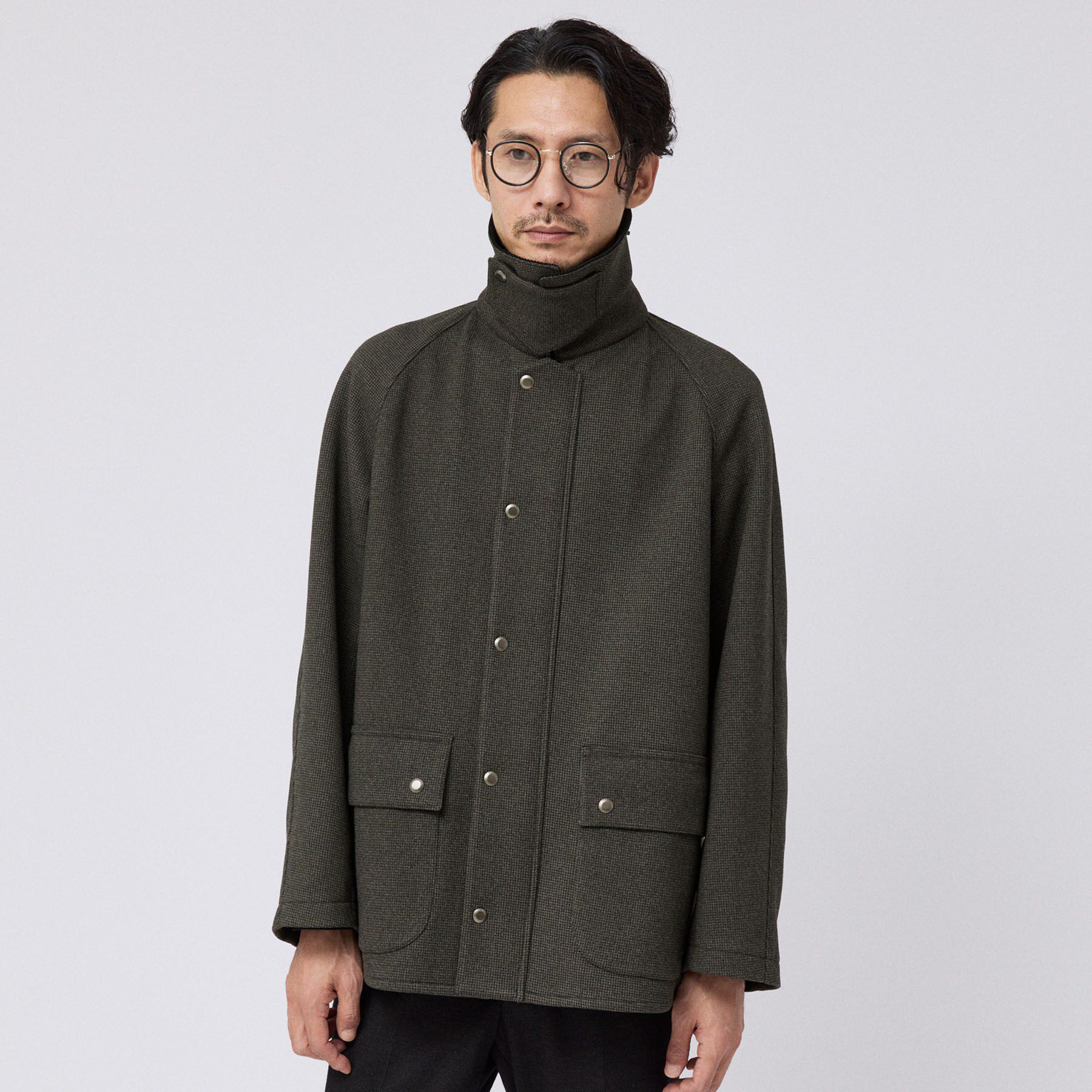TAKEO KIKUCHI「ダウンファブリック 千鳥 ブルゾン」|ブルゾン・スタジャン|