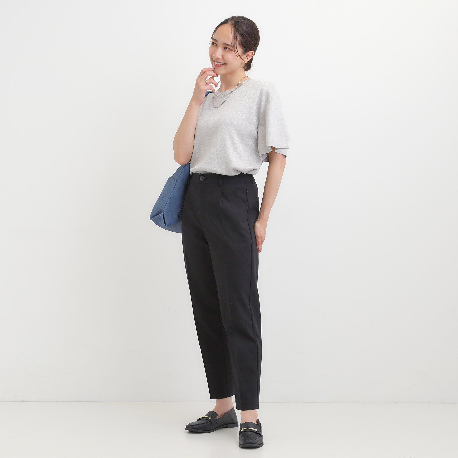SHOO･LA･RUE「【洗濯機可/S-3L/美脚シルエット】通勤・セレモニーにも　きちんと見えする ソフトスティックパンツ」|その他|