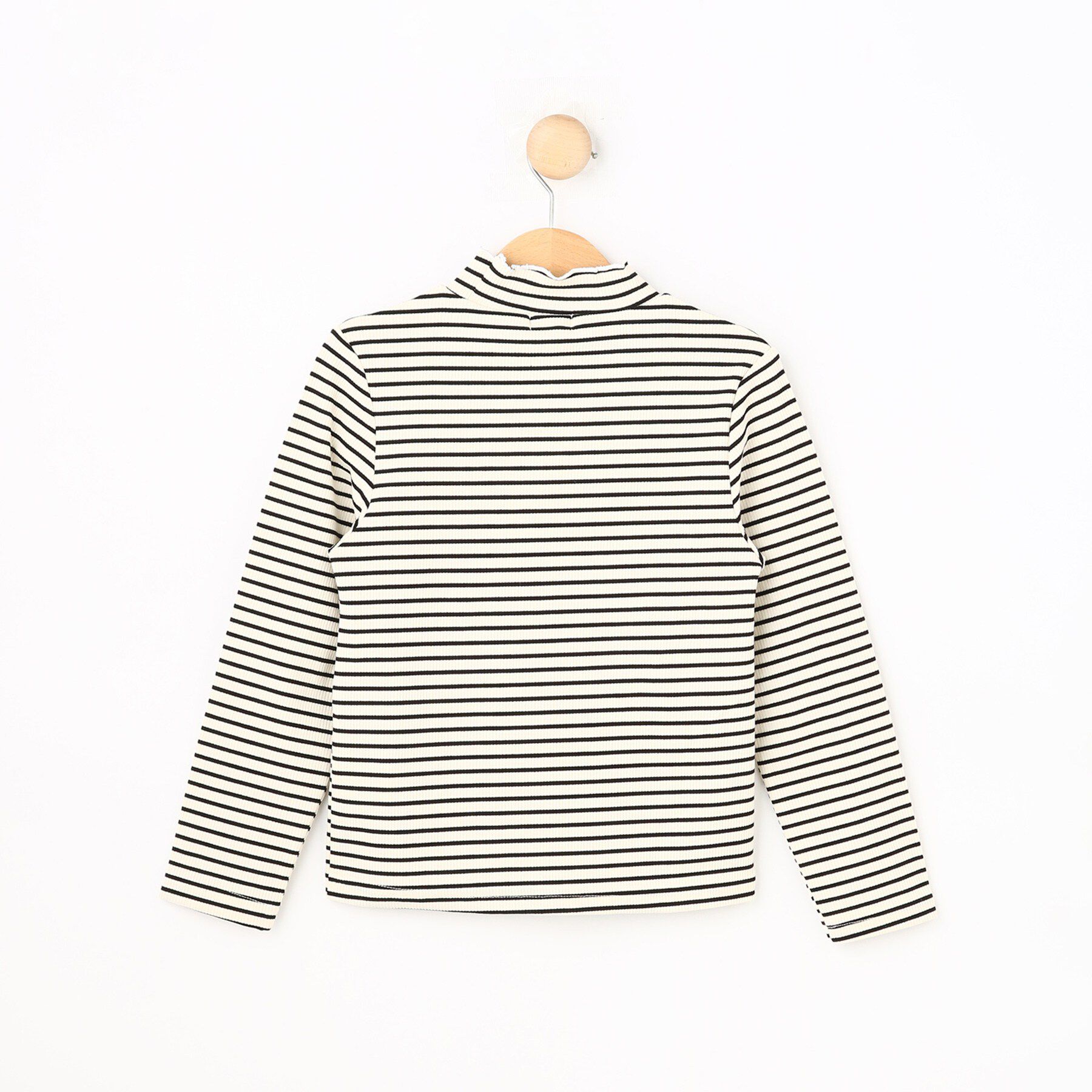 SHOO･LA･RUE「【120-150cm/2点セット】ボーダートップスシャギーカーデセット」|カーディガン|