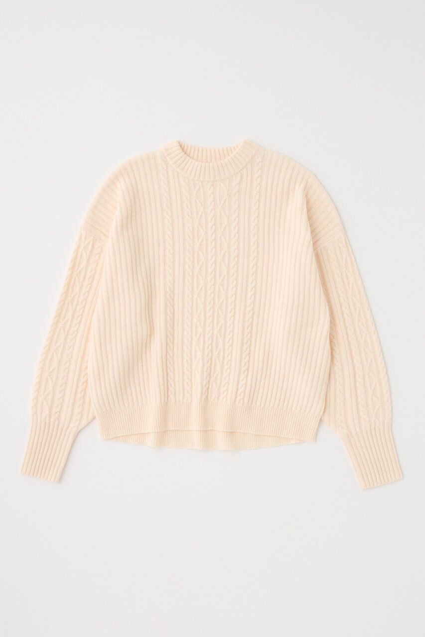 MOUSSY「RIB CABLE ニットトップス」|ニット・セーター|