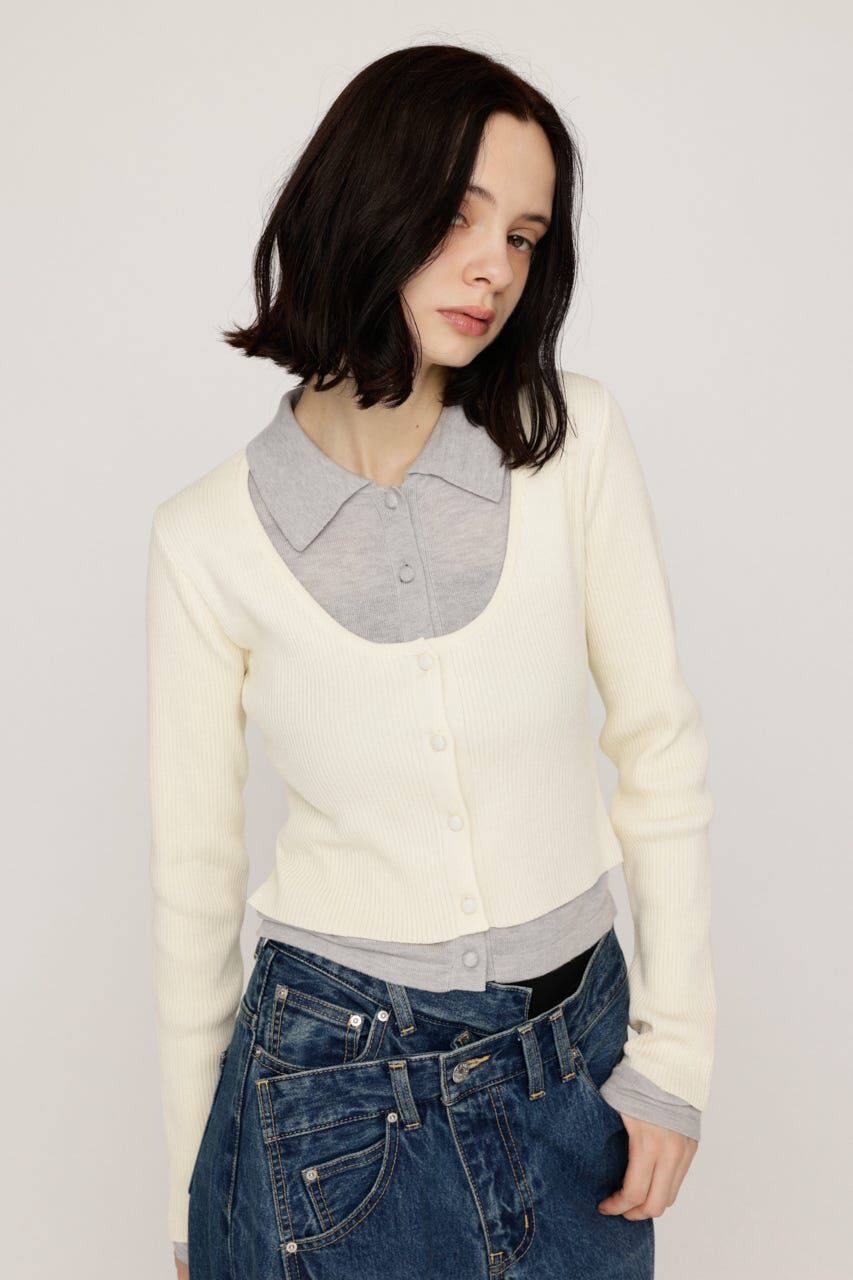 SLY「LAYERED LIKE KNIT トップス」|ニット・セーター|