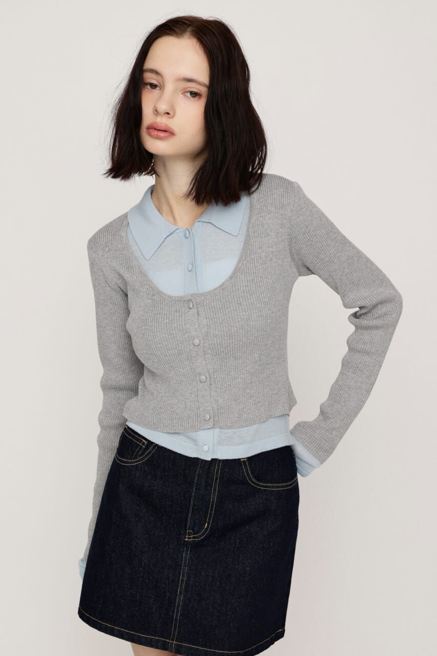 SLY「LAYERED LIKE KNIT トップス」|ニット・セーター|