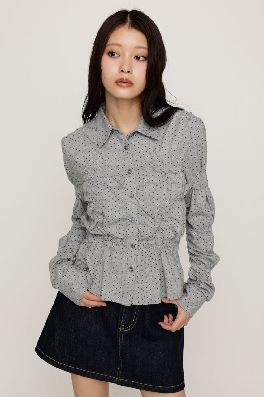 SLY「RANDOM SHIRRING CUT トップス」|シャツ・ブラウス|