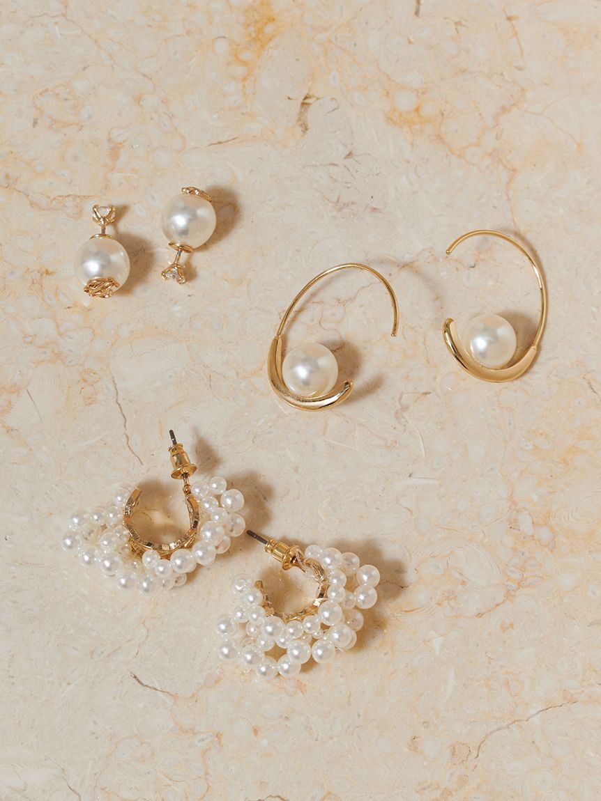 SNIDEL「パールビーズバリエピアス」|ピアス|