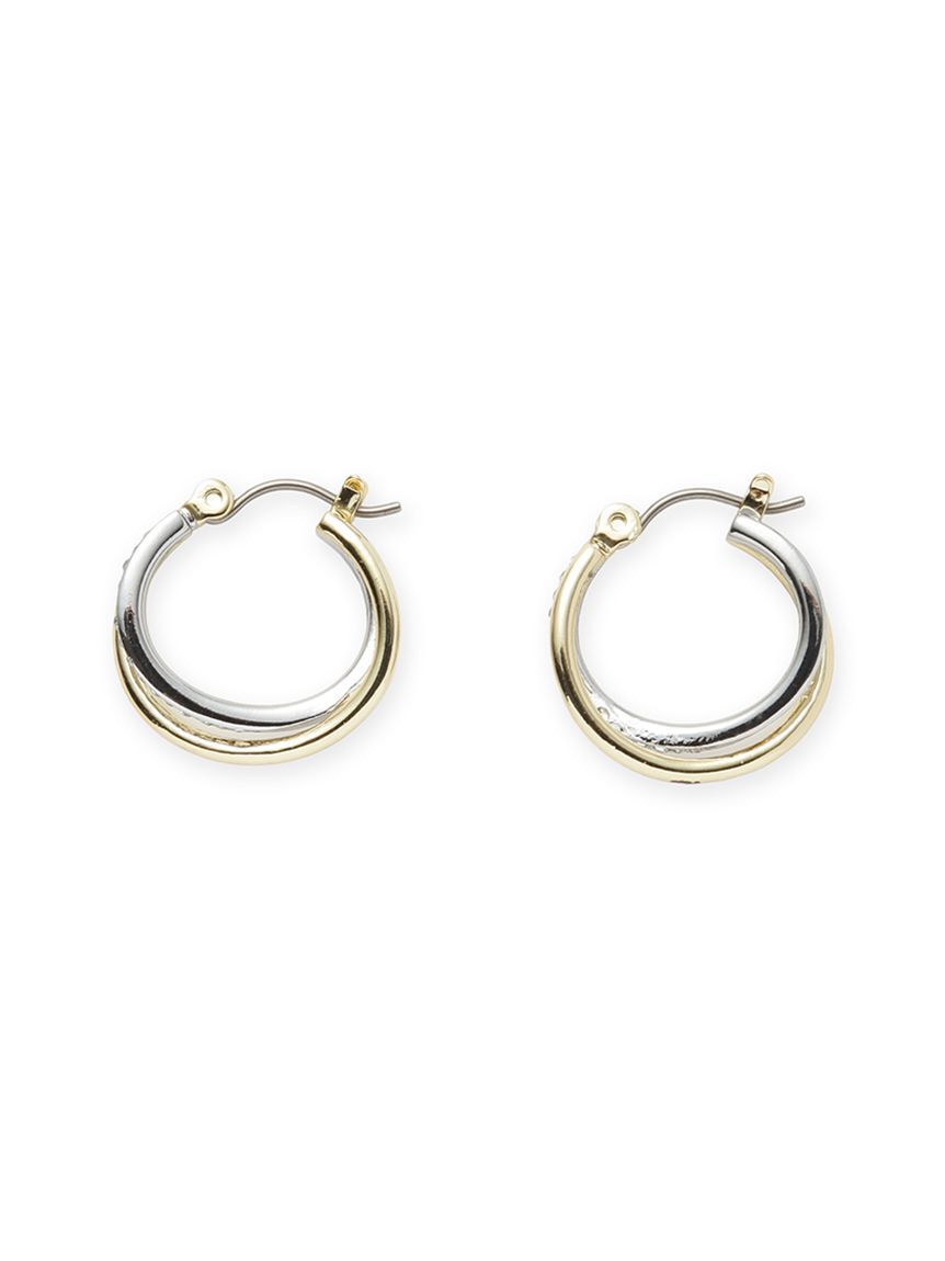 SNIDEL「ダブルフープピアス」|ピアス|