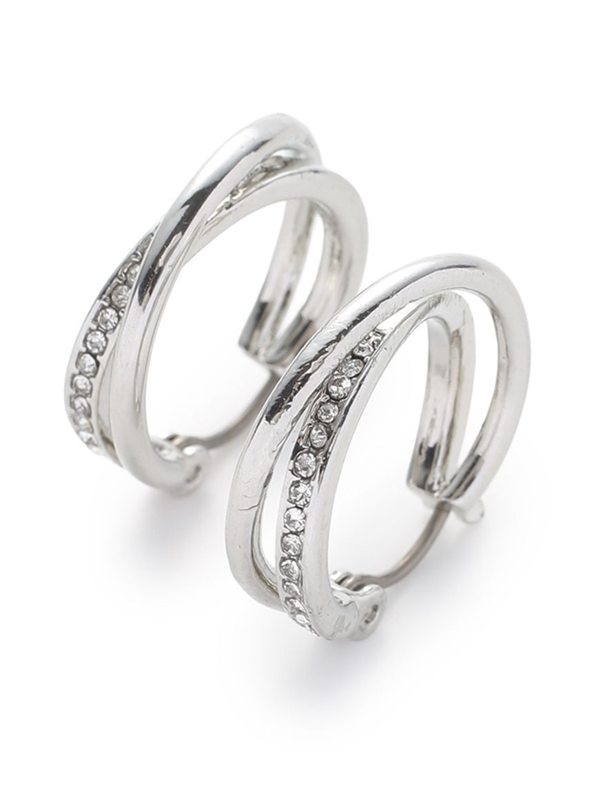 SNIDEL「ダブルフープピアス」|ピアス|