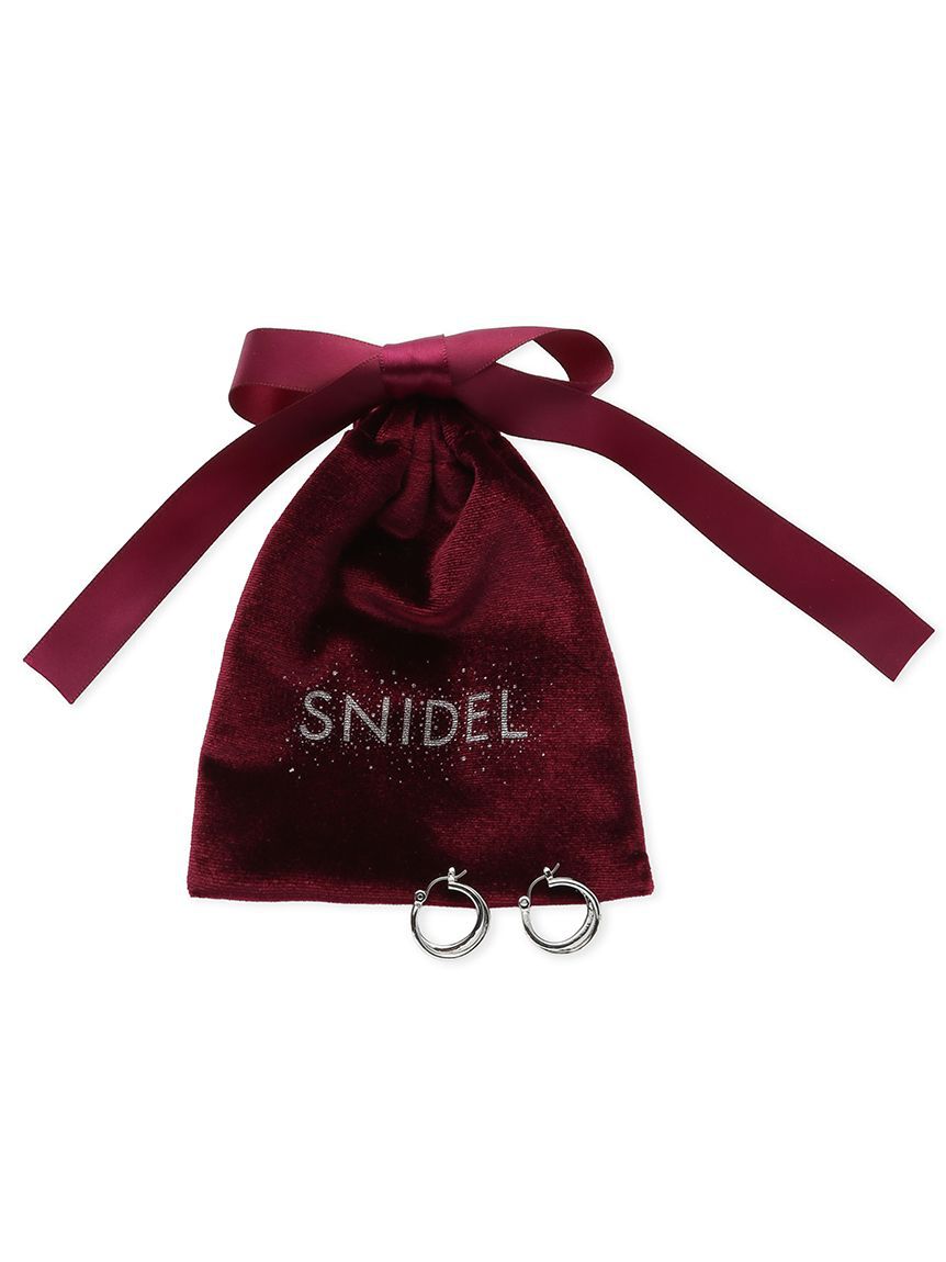 SNIDEL「ダブルフープピアス」|ピアス|