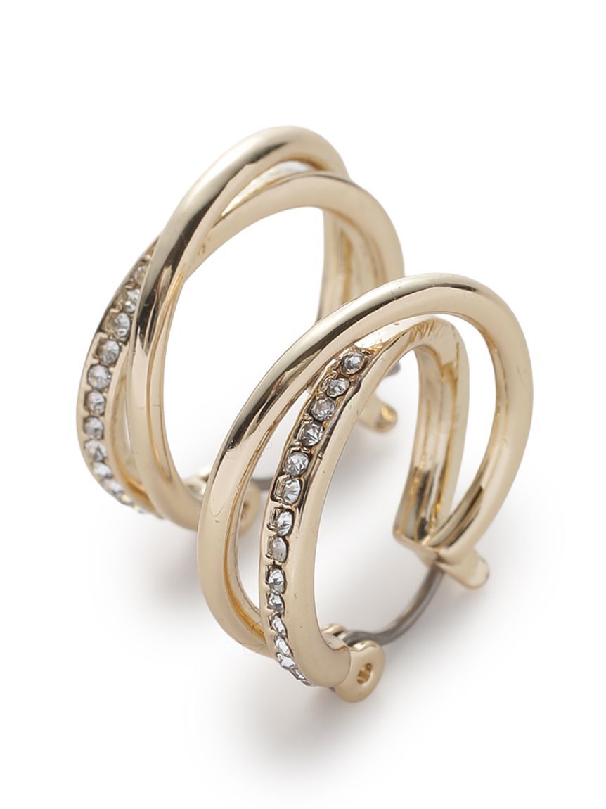 SNIDEL「ダブルフープピアス」|ピアス|