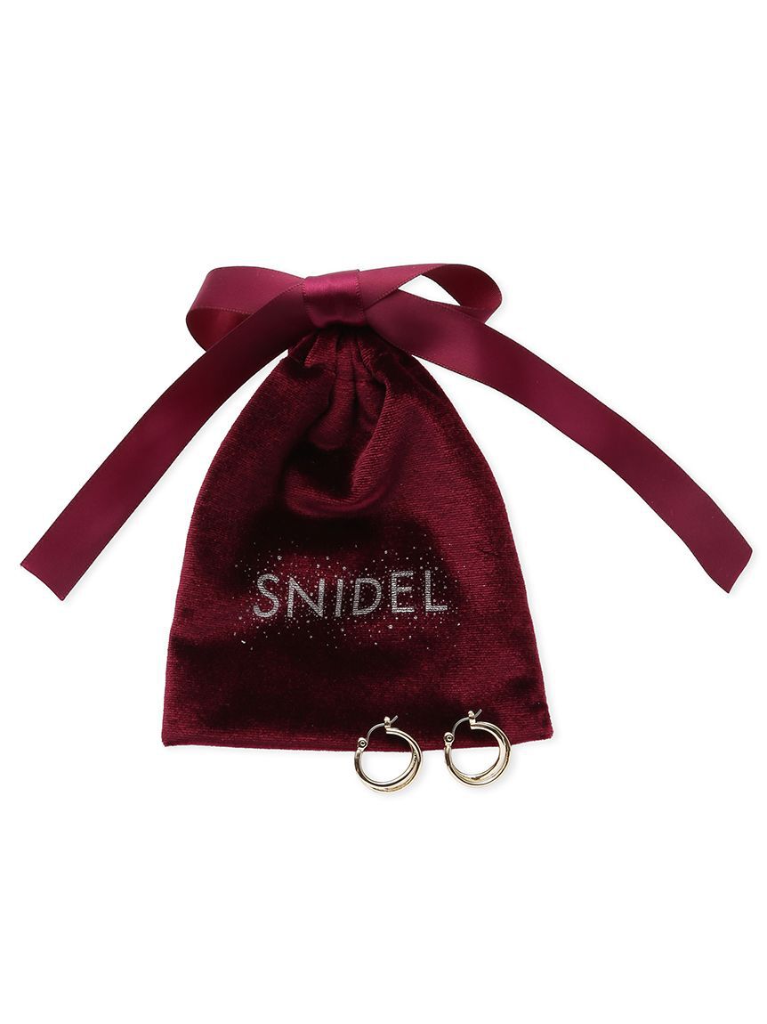 SNIDEL「ダブルフープピアス」|ピアス|