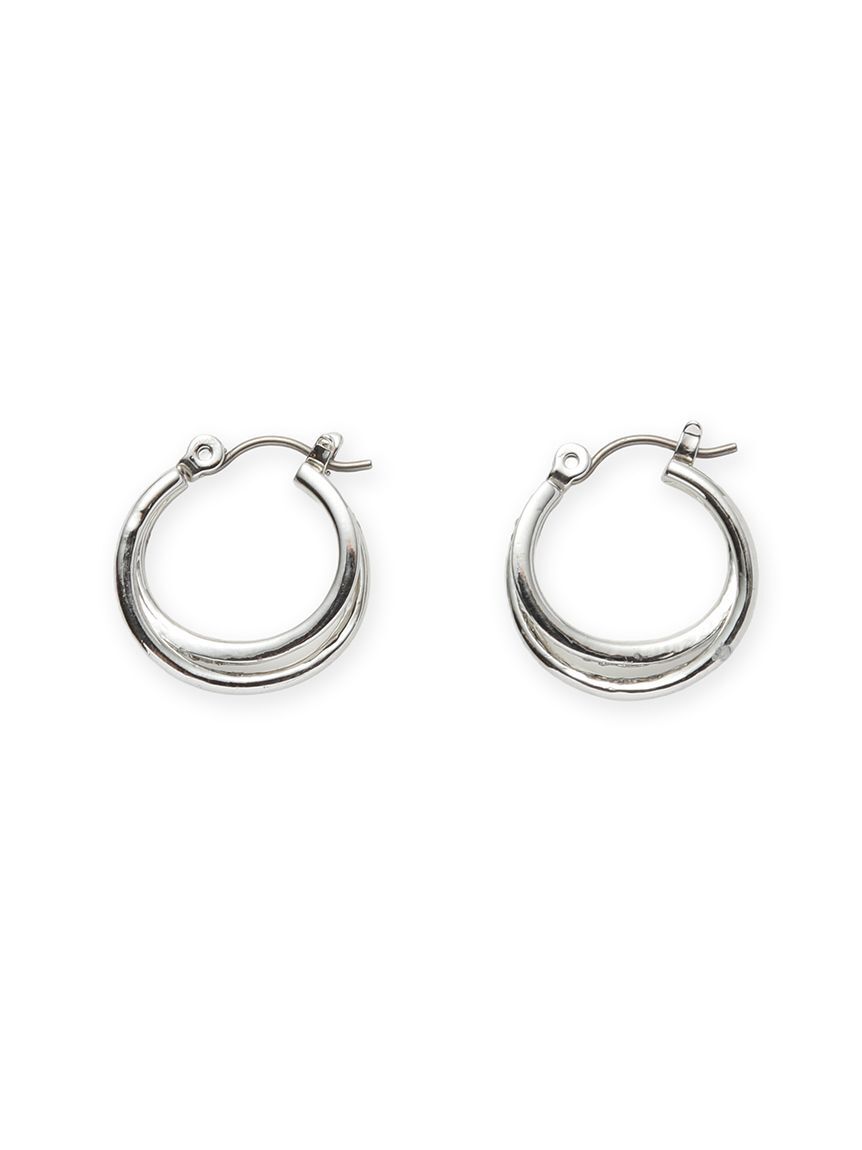 SNIDEL「ダブルフープピアス」|ピアス|