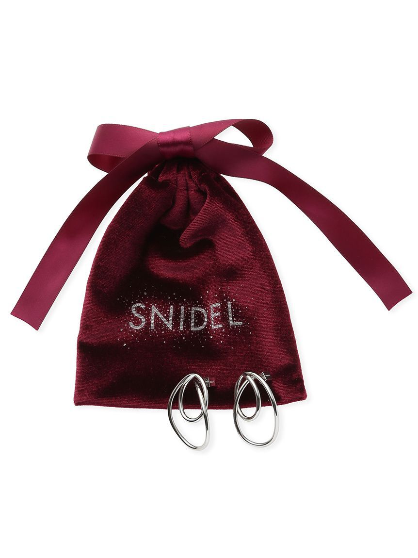 SNIDEL「ダブルラインフープピアス」|ピアス|