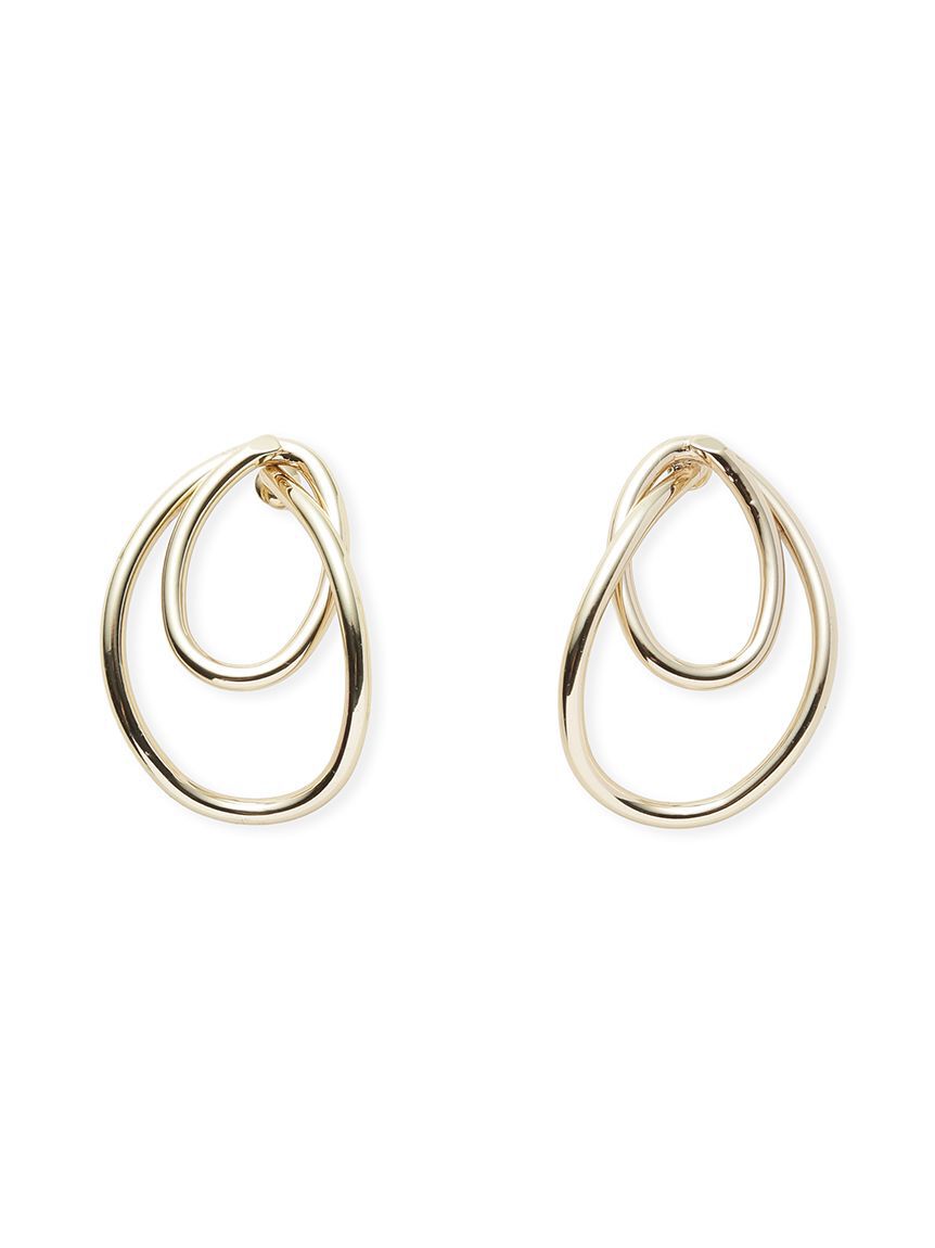 SNIDEL「ダブルラインフープピアス」|ピアス|
