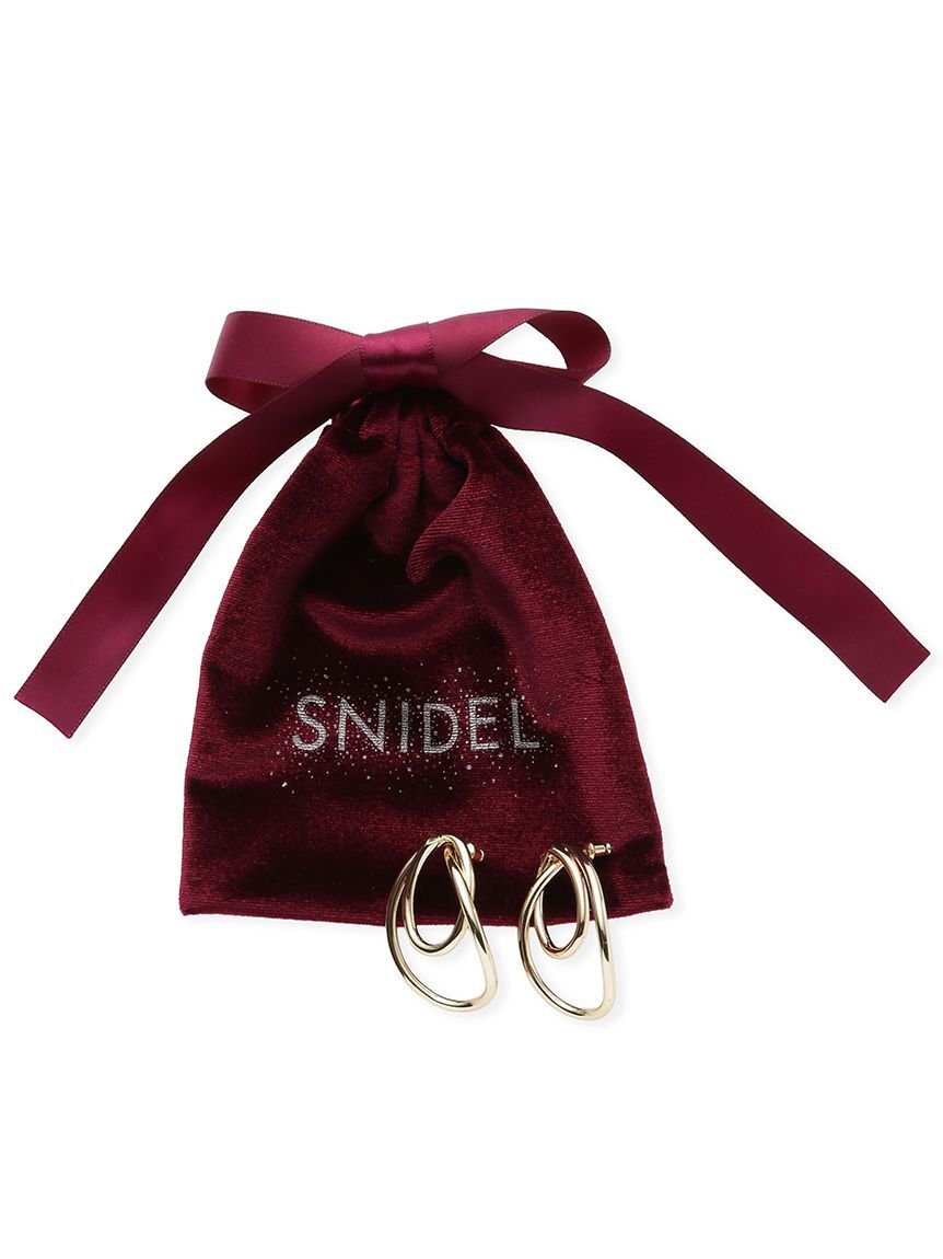 SNIDEL「ダブルラインフープピアス」|ピアス|