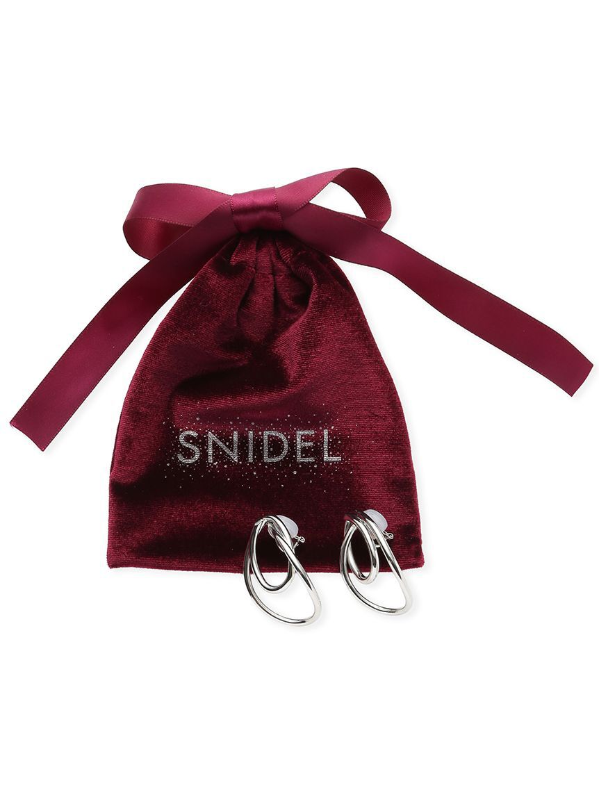 SNIDEL「ダブルラインフープイヤリング」|イヤリング|