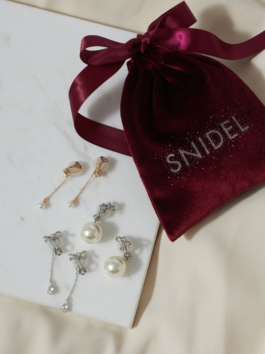 SNIDEL「ビジューバリエイヤリング」|イヤリング|