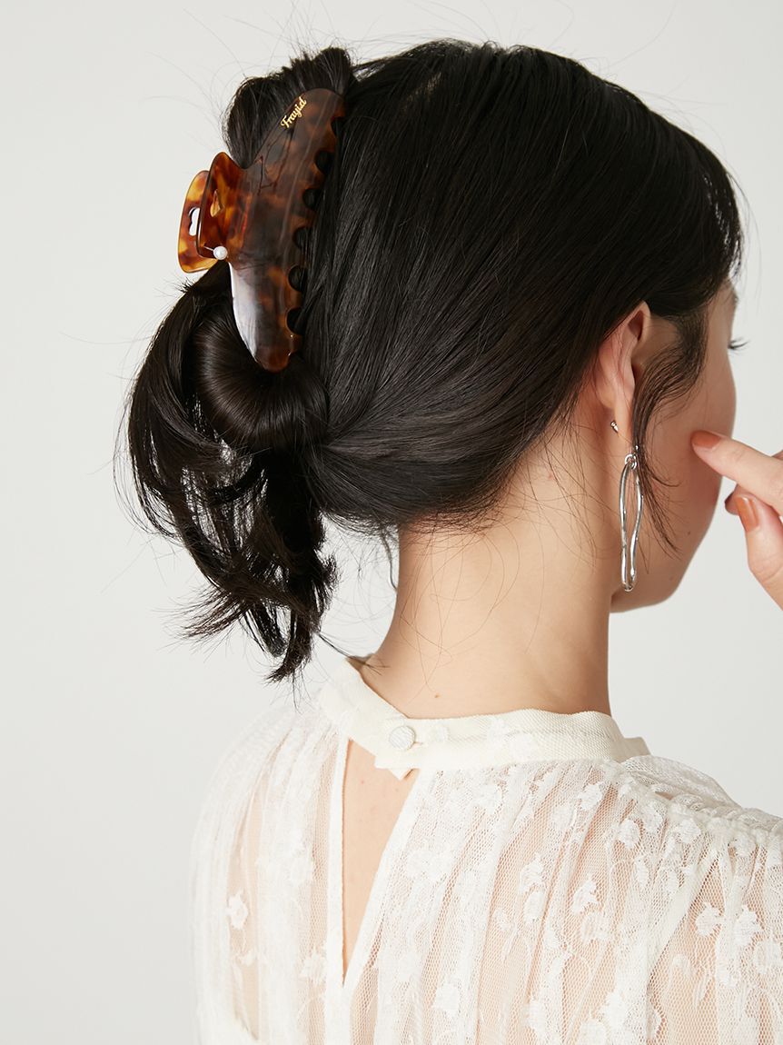 FRAY I.D「アセテートカットアウトハートヘアクリップ」|ヘアバンド|