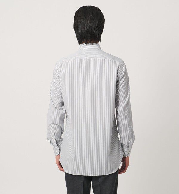 UNITED ARROWS「イージーケア AG  ブラックストライプ ワイドカラーシャツ 抗菌防臭」|シャツ・ブラウス|