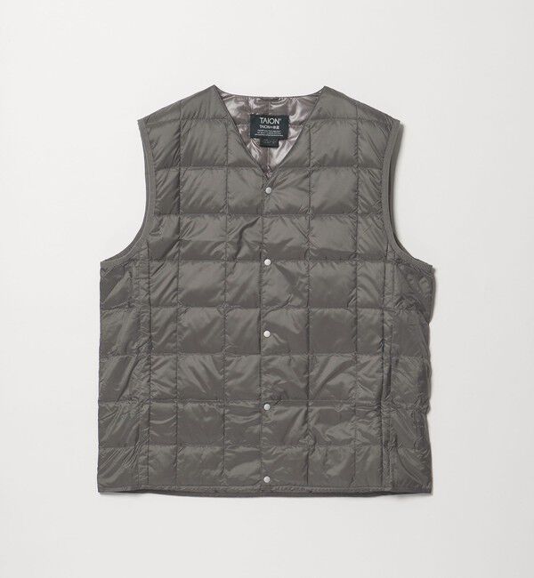 UNITED ARROWS green label relaxing「＜TAION＞Vネック ボタン ベスト」|ダウンベスト・ベスト|