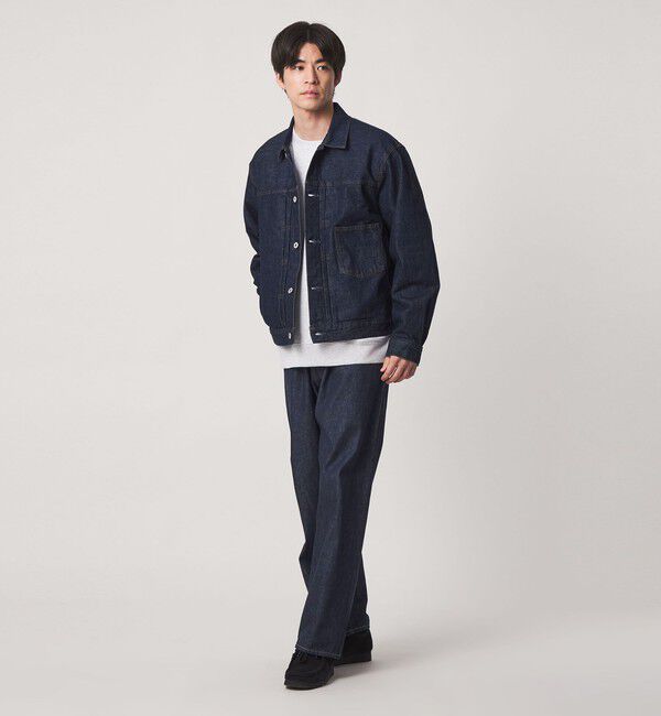UNITED ARROWS green label relaxing「FINE BASIC スライバー デニム ワイド パンツ」|デニム|