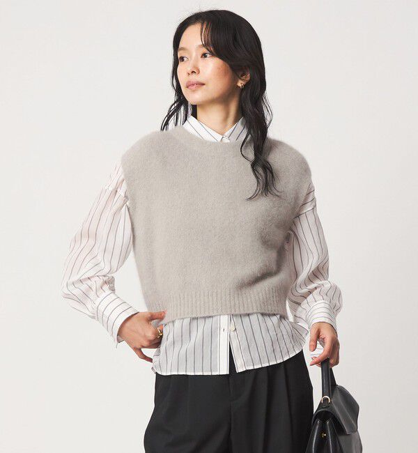 UNITED ARROWS green label relaxing「ヘアリー 2WAY ニット ベスト」|ベスト・ジレ|
