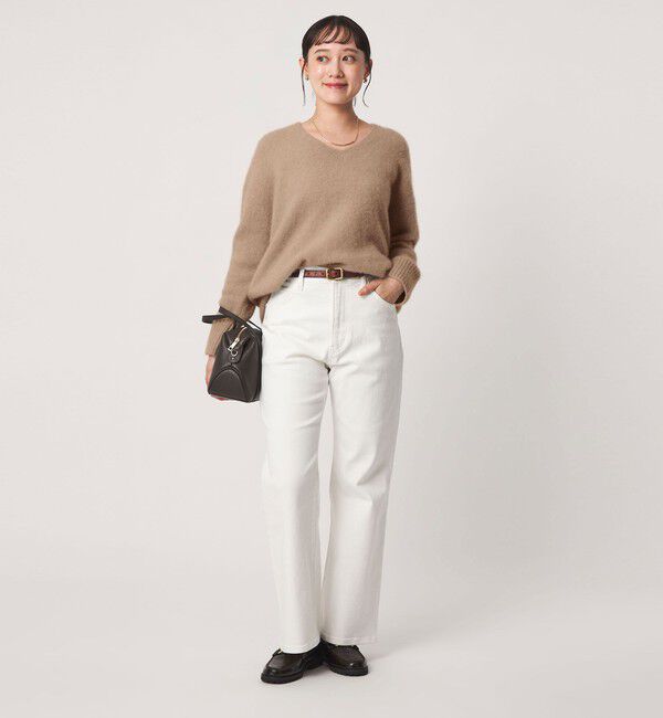 UNITED ARROWS green label relaxing「ヘアリー Vネック ニット プルオーバー」|ニット・セーター|