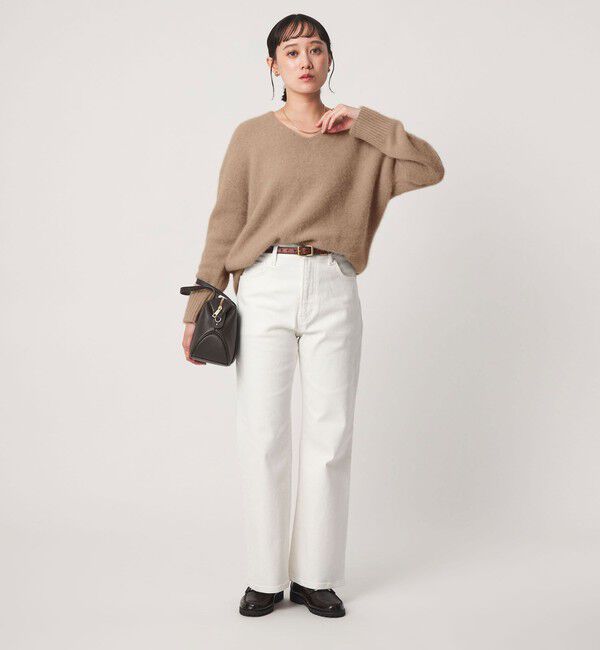 UNITED ARROWS green label relaxing「ヘアリー Vネック ニット プルオーバー」|ニット・セーター|